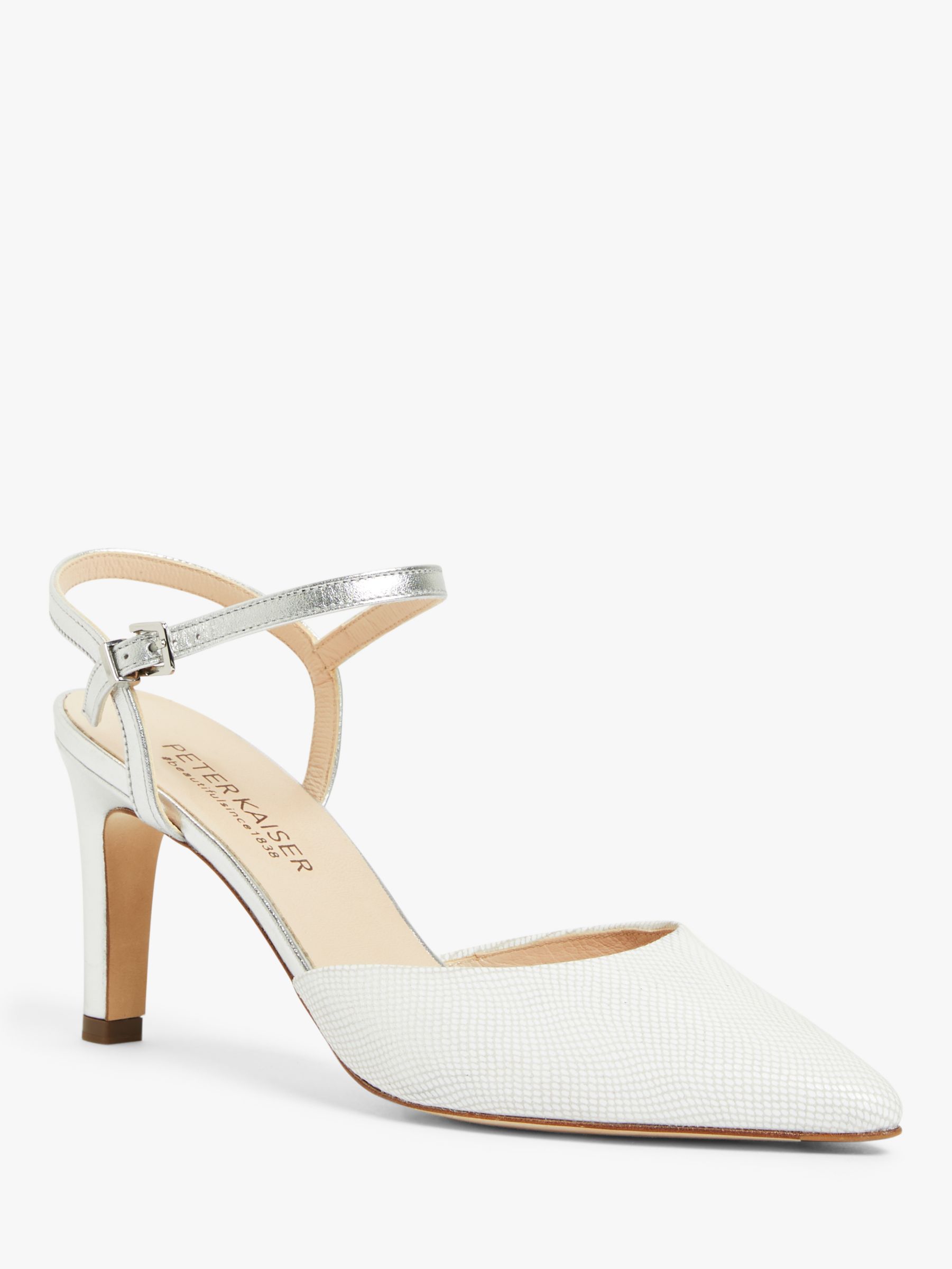 Peter Kaiser Eyrina Leather Court Shoes, White