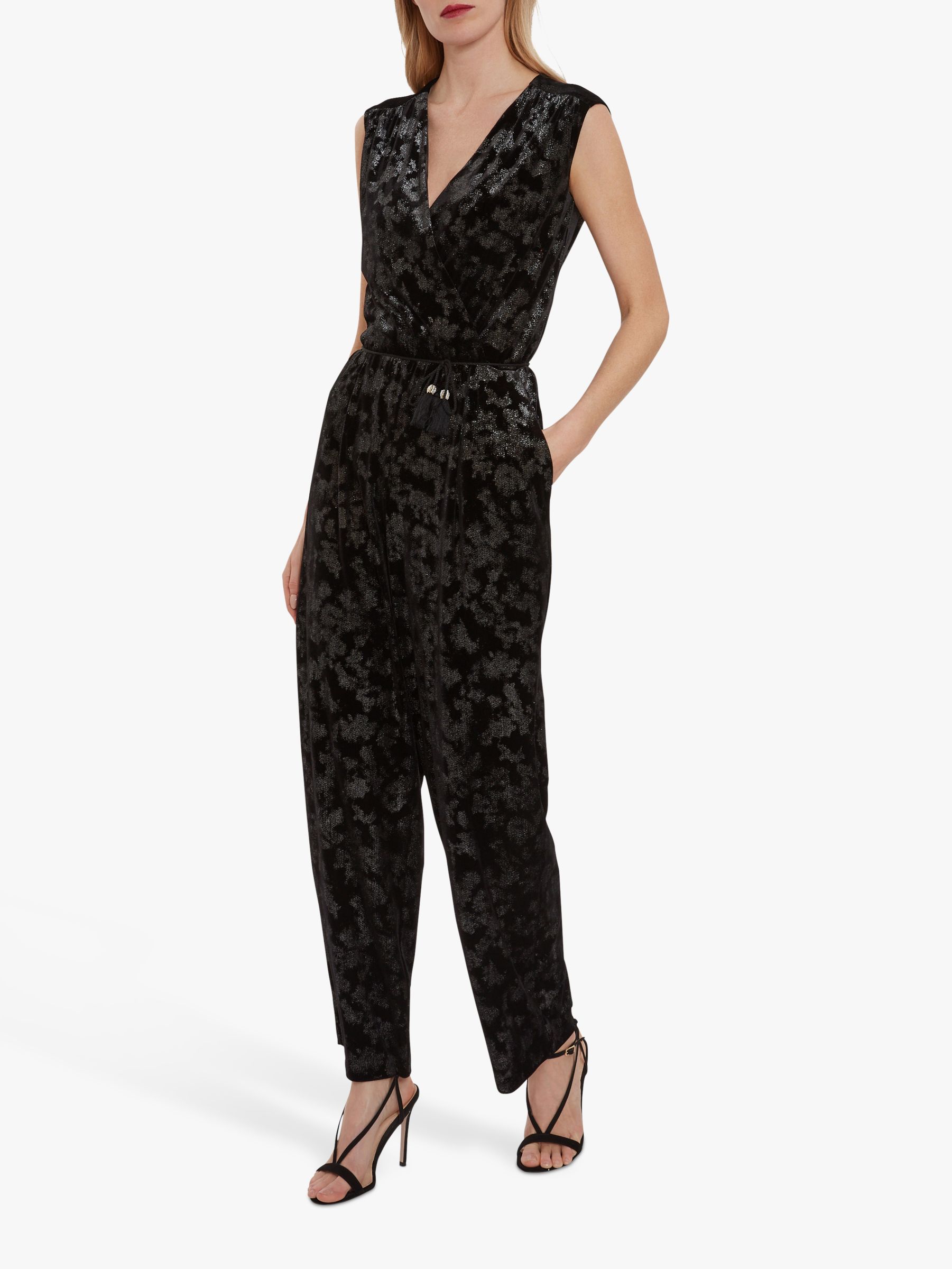 silver velvet jumpsuit