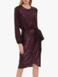 Gina Bacconi Pieta Sequin Dress, Wine