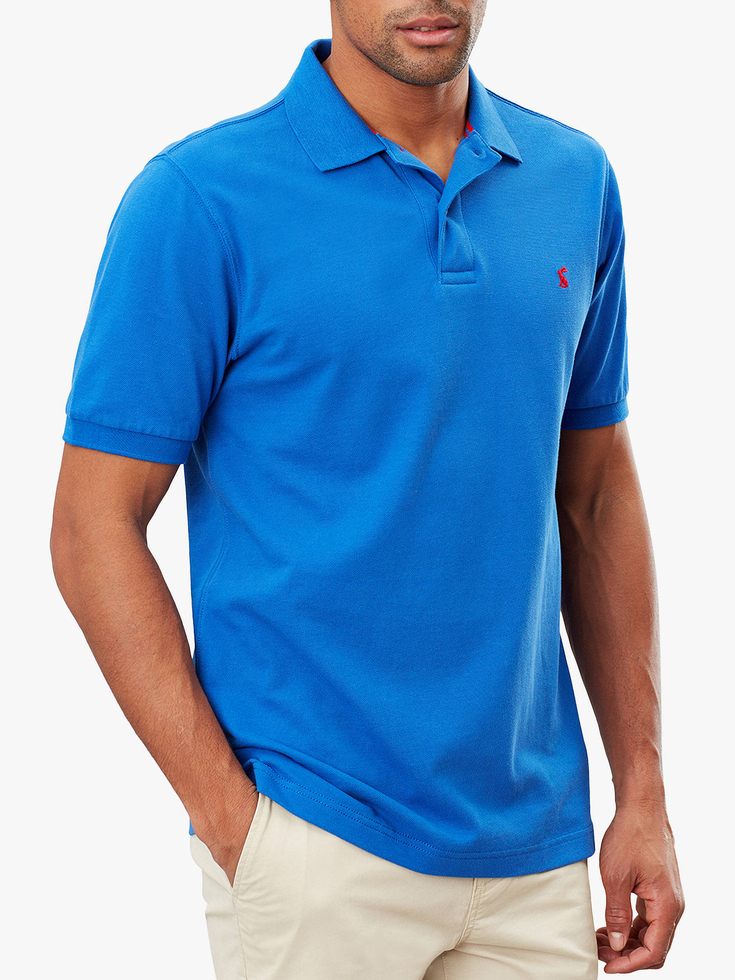 Joules Woody Long Sleeve Polo Shirt, Blue at John Lewis & Partners