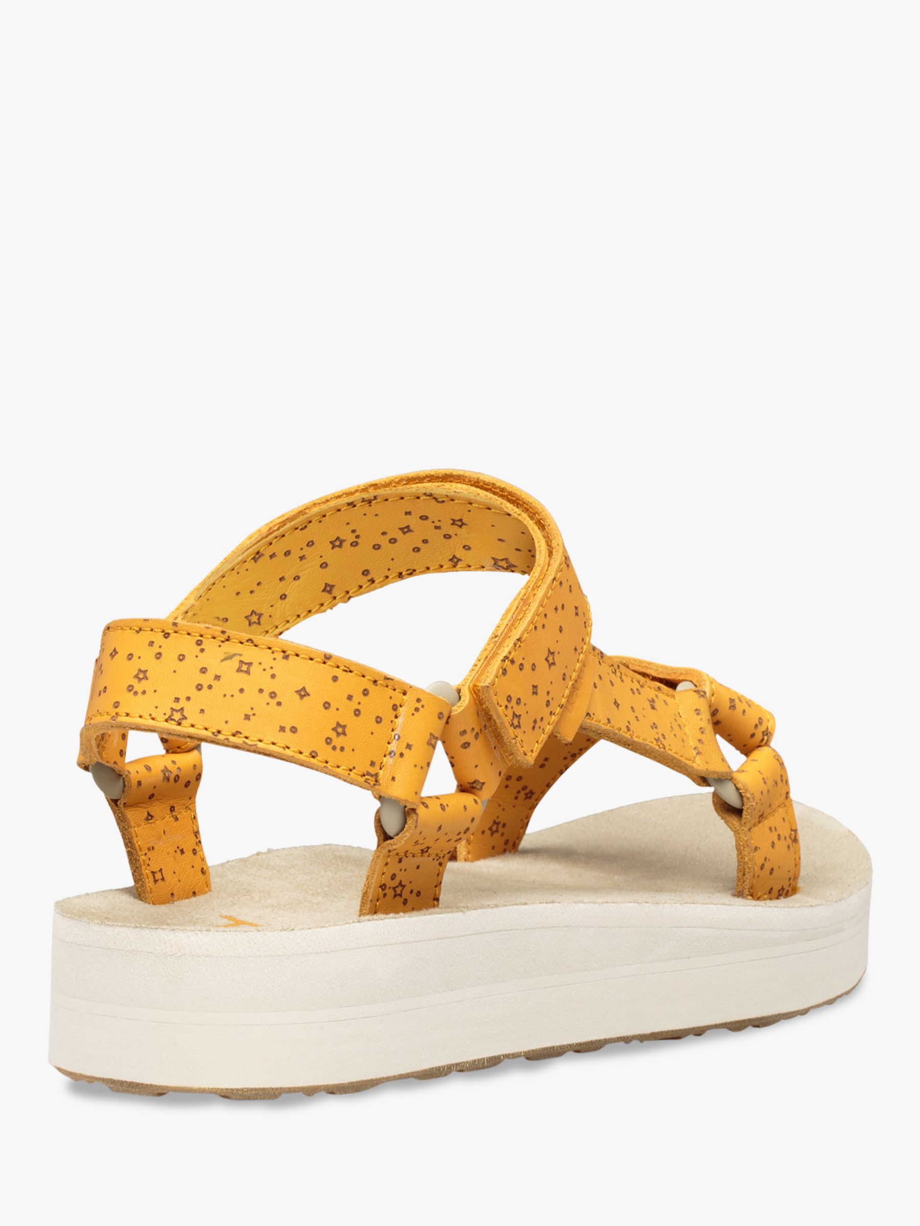 Teva Midform Universal Star Leather Sandals, Yellow at John Lewis ...