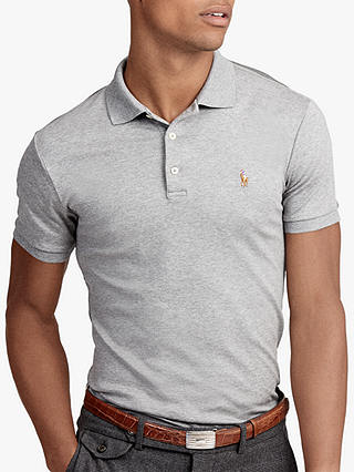 Polo Ralph Lauren Slim Fit Soft Touch Polo Shirt, Grey Heather