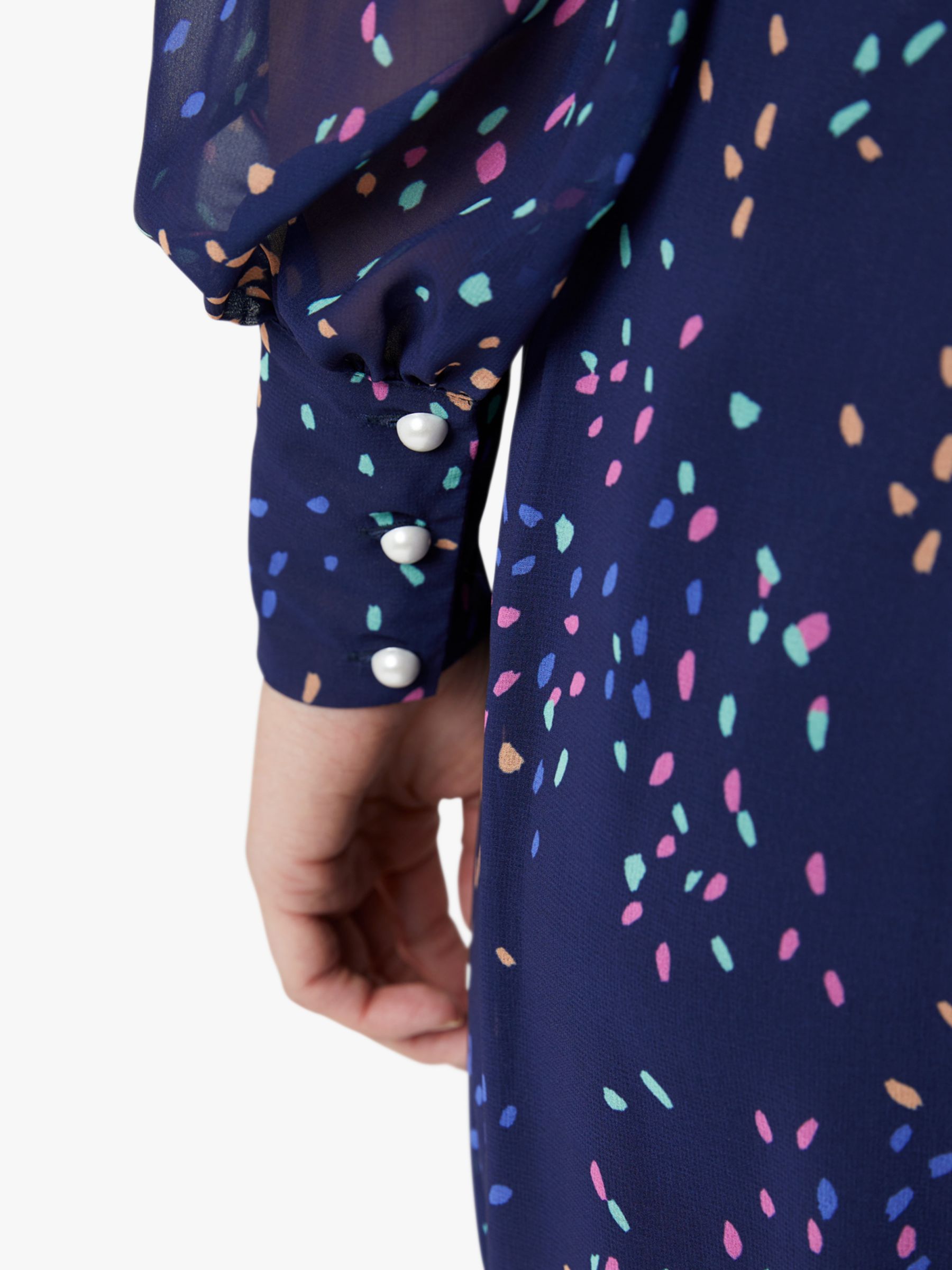 Buy Maids to Measure Suzannah Maxi Dress, Navy Confetti Print Online at johnlewis.com