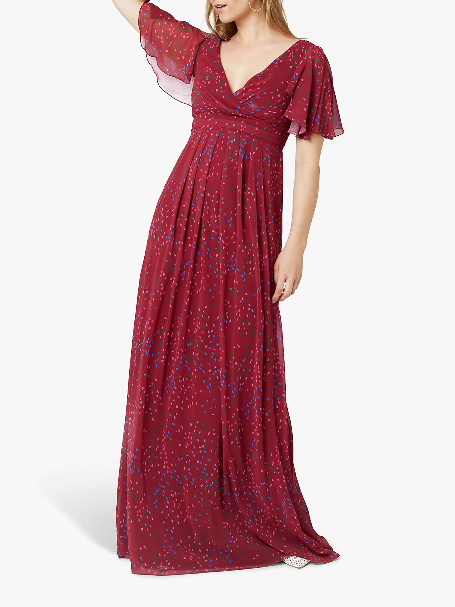 Buy Maids to Measure Caroline Dress, Burgundy Confetti Online at johnlewis.com