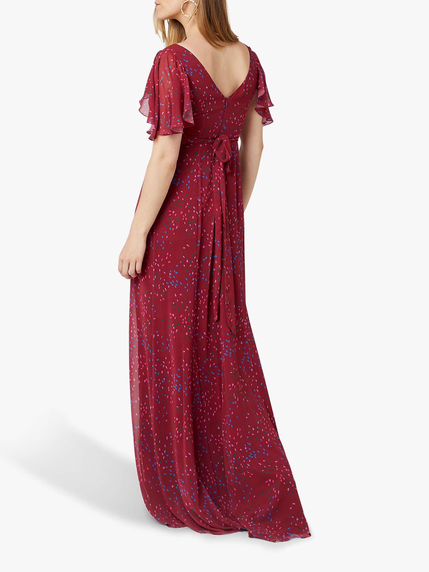 Buy Maids to Measure Caroline Dress, Burgundy Confetti Online at johnlewis.com