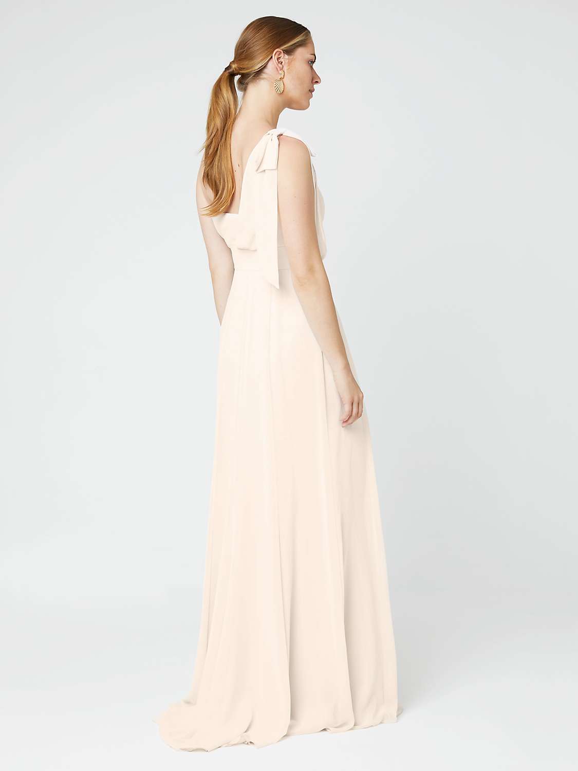 Buy Maids to Measure Georgina Asymmetric Bow Dress, Cream Soda Online at johnlewis.com