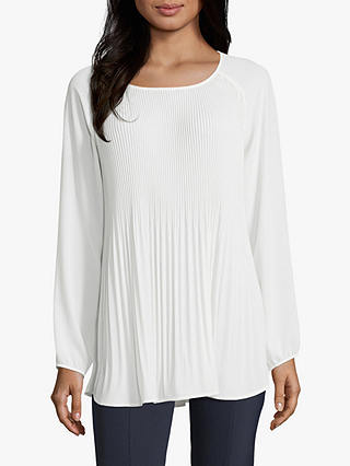 Betty Barclay Fine Pleated Crepe Blouse, Off White