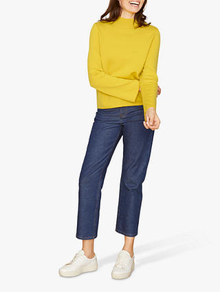 Jigsaw Double Faced Turtle Neck Jumper, Yellow