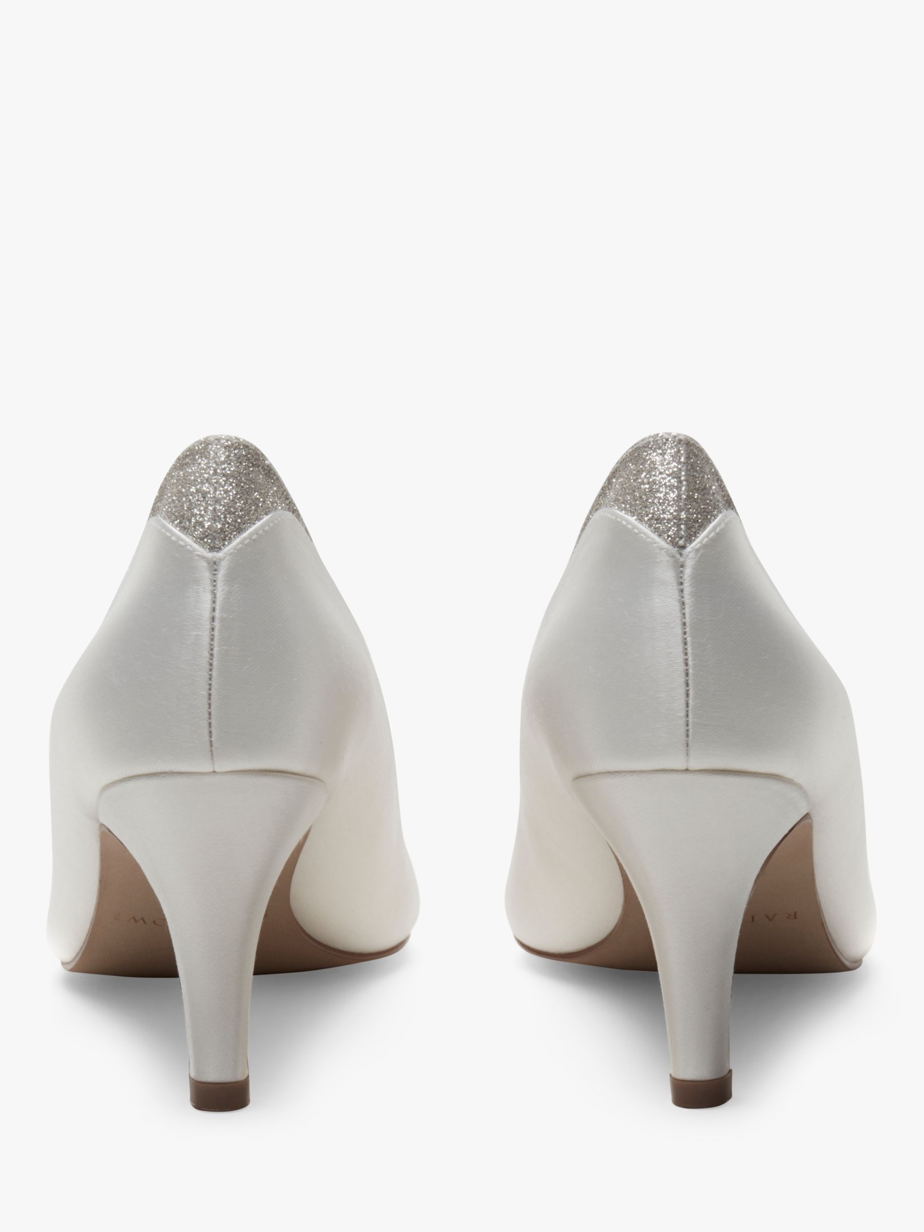 Buy Rainbow Club Jara Wide Fit Shimmer Court Shoes, Ivory Online at johnlewis.com