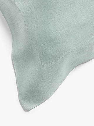 John Lewis & Partners 100% Linen Standard Pillowcase, Dusky Green
