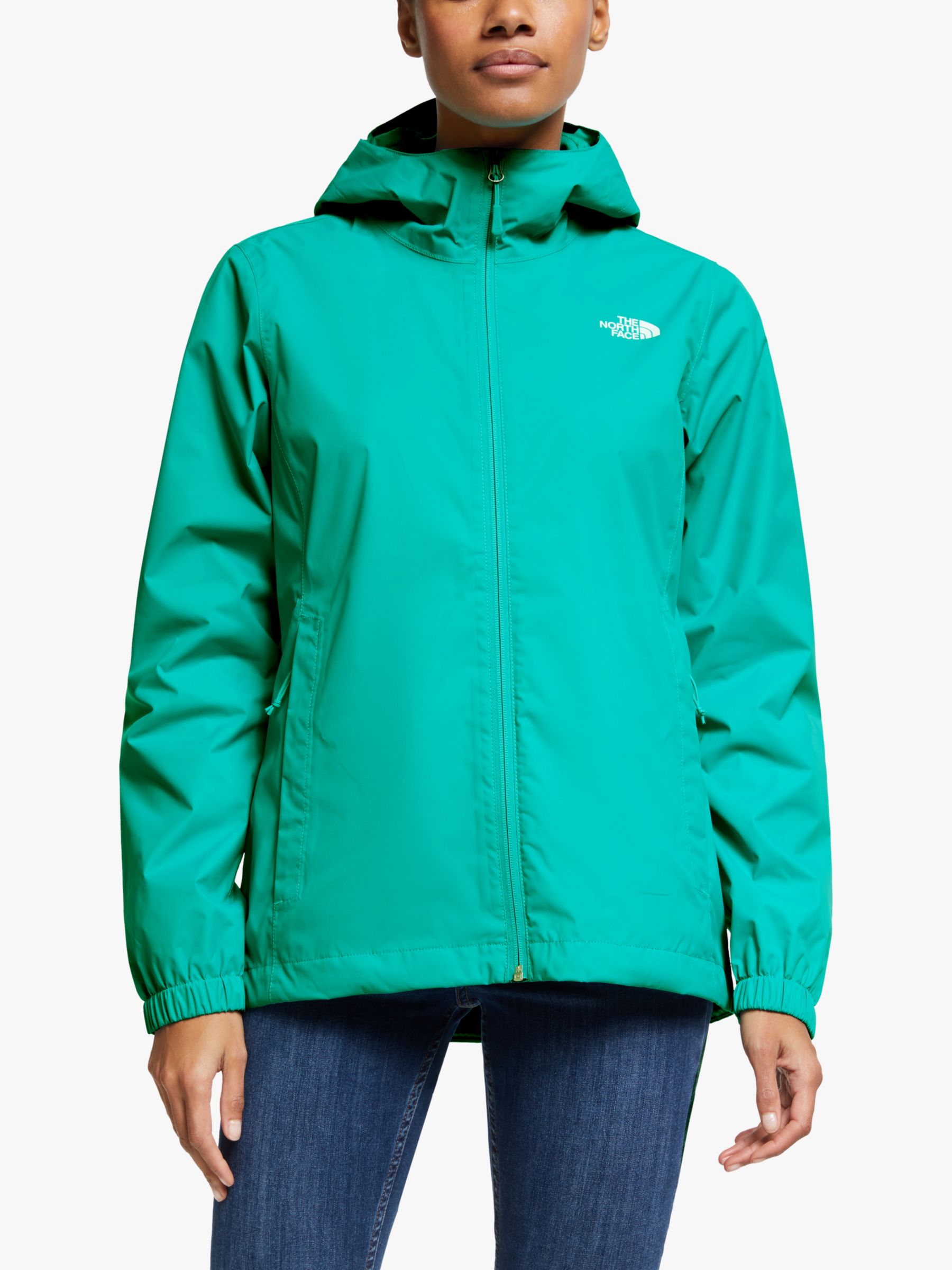 green north face waterproof jacket