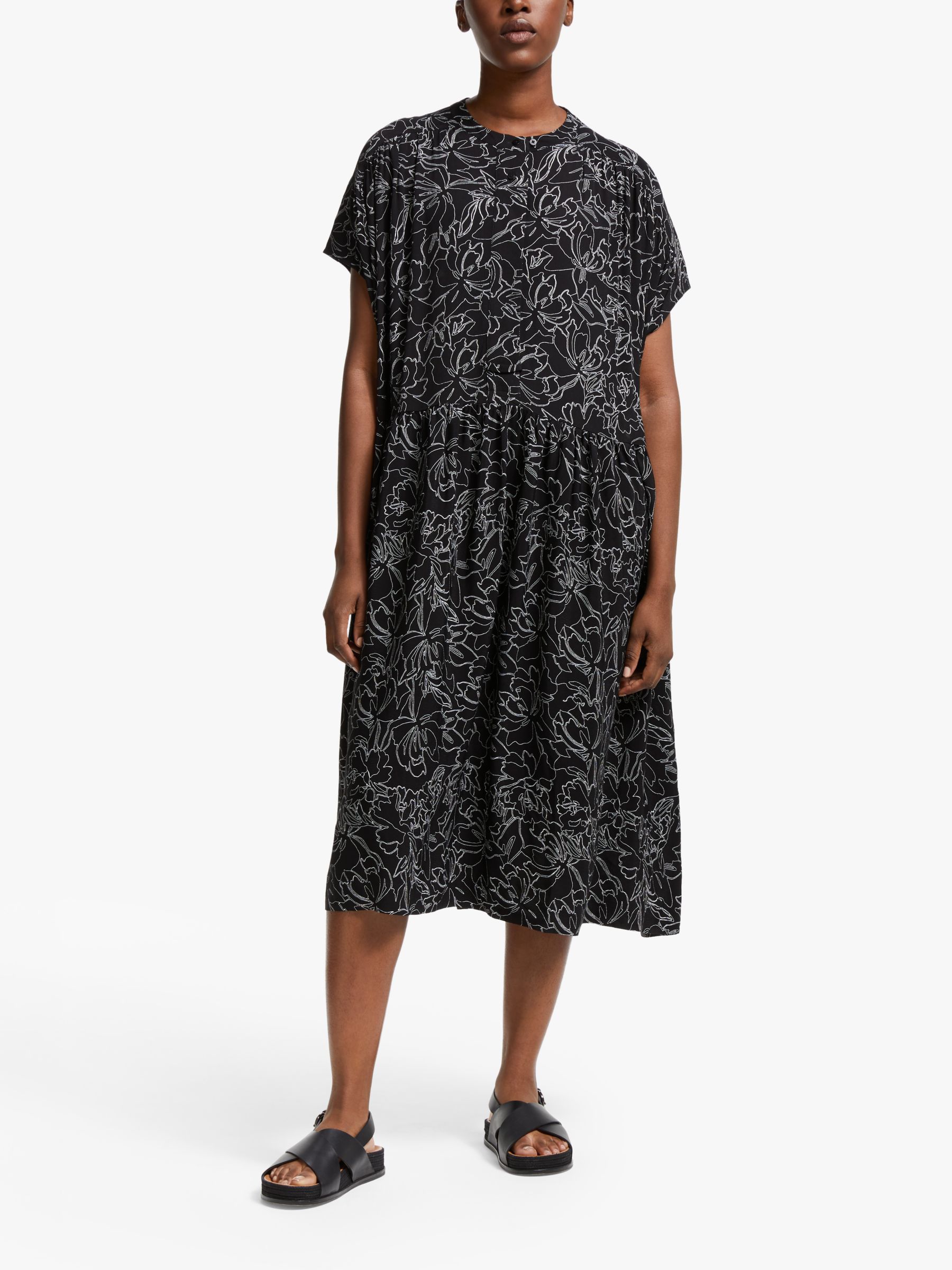 Kin Traced Floral Dress at John Lewis & Partners