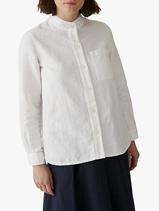 Toast Seth Heavy Cotton Linen Grandad Shirt, Off White