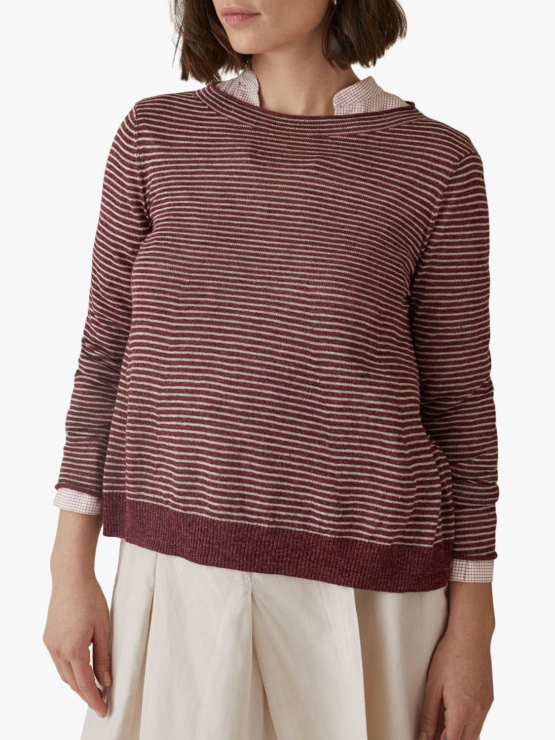 Toast Swingy Wool Linen Stripe Sweater