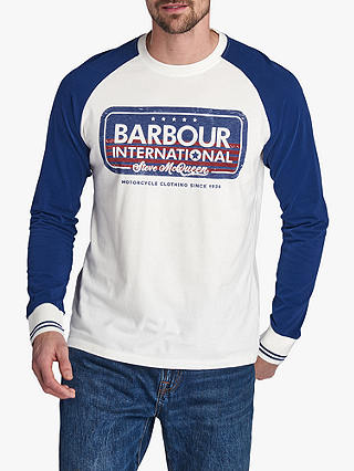 Barbour International Steve McQueen 278 T-Shirt, White/Inky Blue