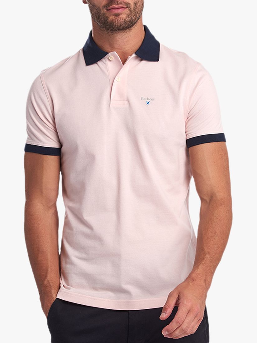 barbour pink polo shirt