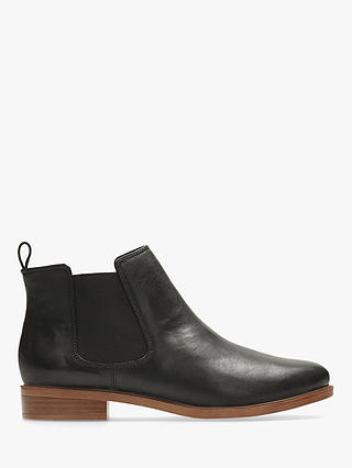 Clarks Taylor Shine Slip On Leather Ankle Boots
