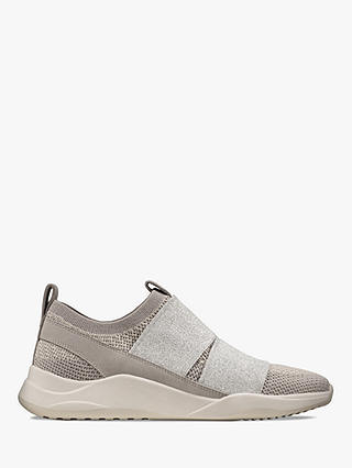 Clarks Sift Lace Up Trainers, Silver