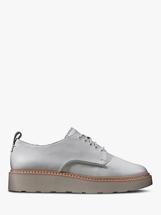 Clarks Trace Walk Leather Lace Up Shoes, White