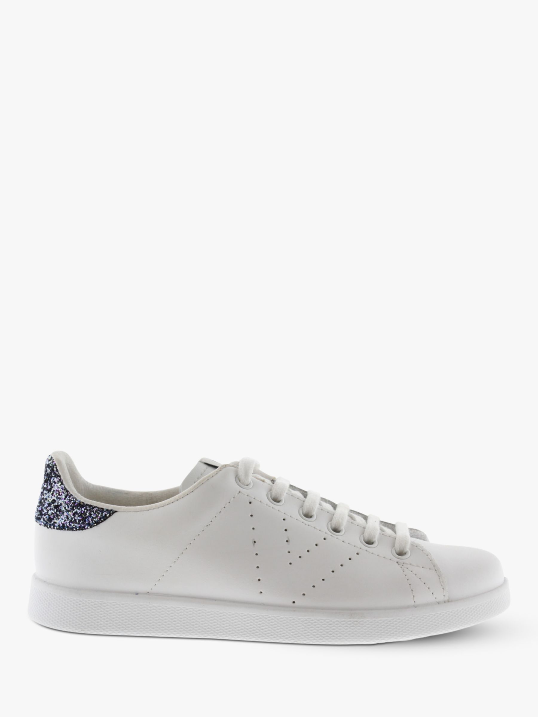 Victoria Shoes Tenis Leather Trainers, White at John Lewis & Partners