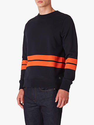 PS Paul Smith Cotton Stripe Detailed Jumper, Navy