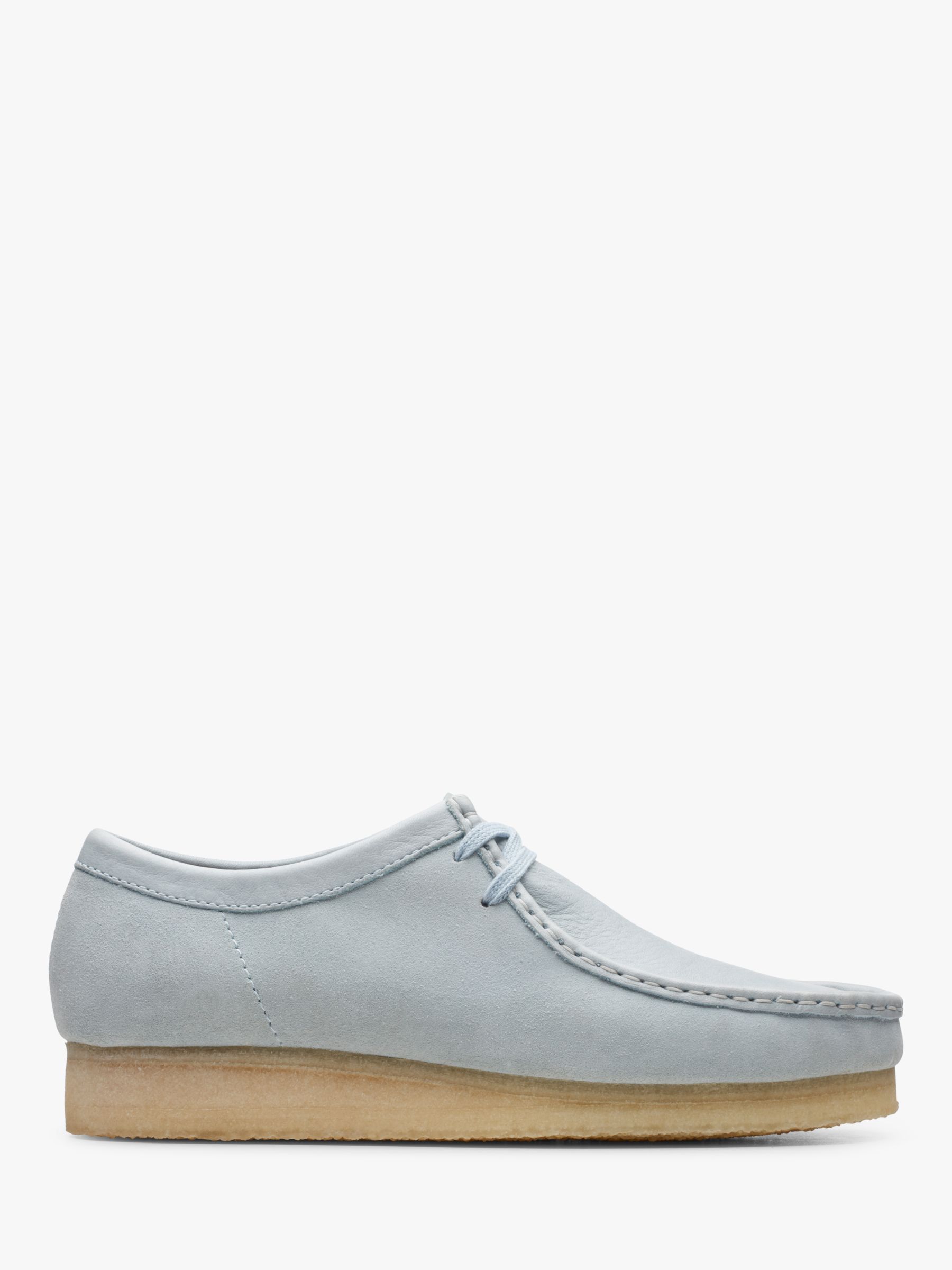 Clarks Suede Wallabee Shoes, Light Blue