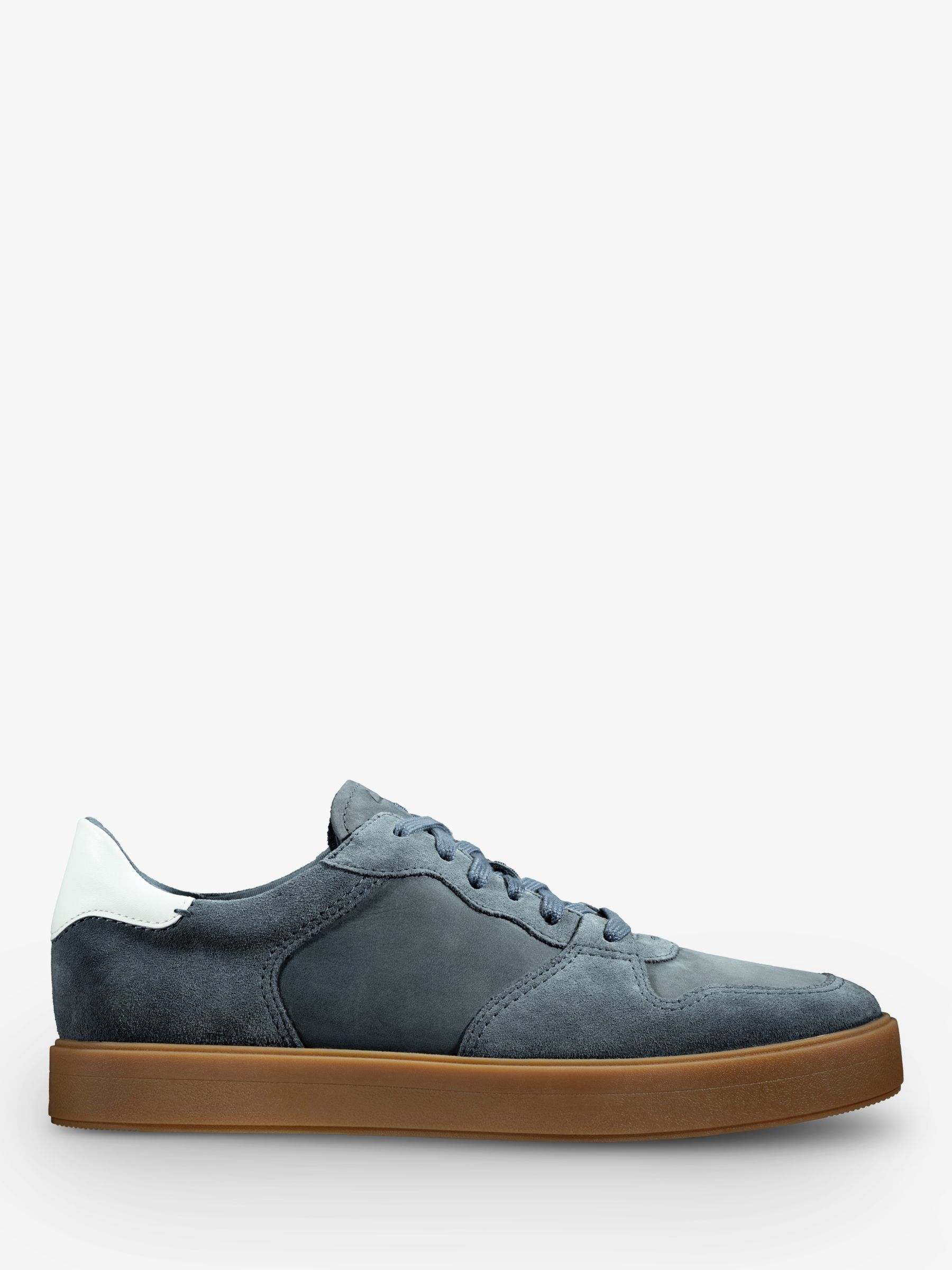 Clarks Hero Jump Suede Trainers, Blue at John Lewis & Partners