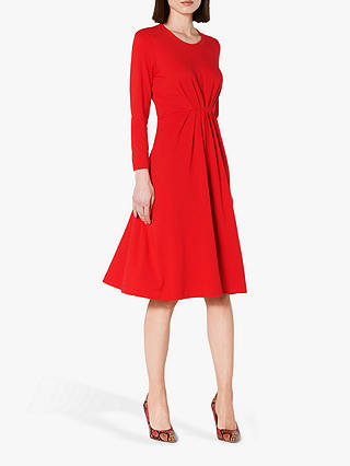 L.K.Bennett Luna Ruched Dress, Red