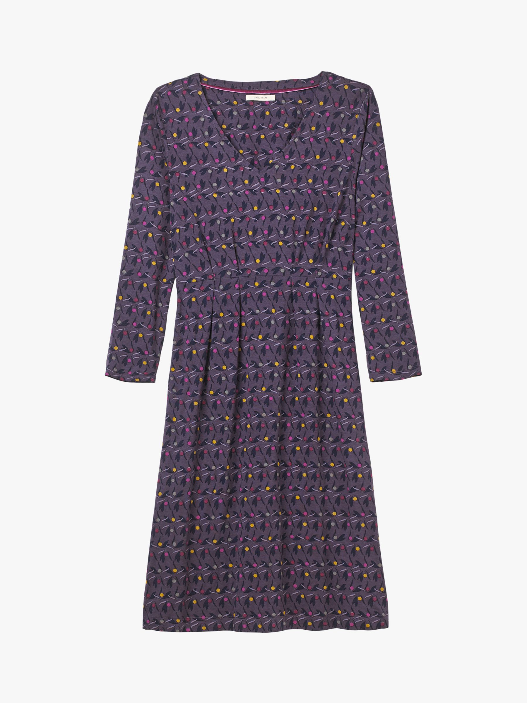 White Stuff Suki Jersey Dress, Grape Purple at John Lewis & Partners