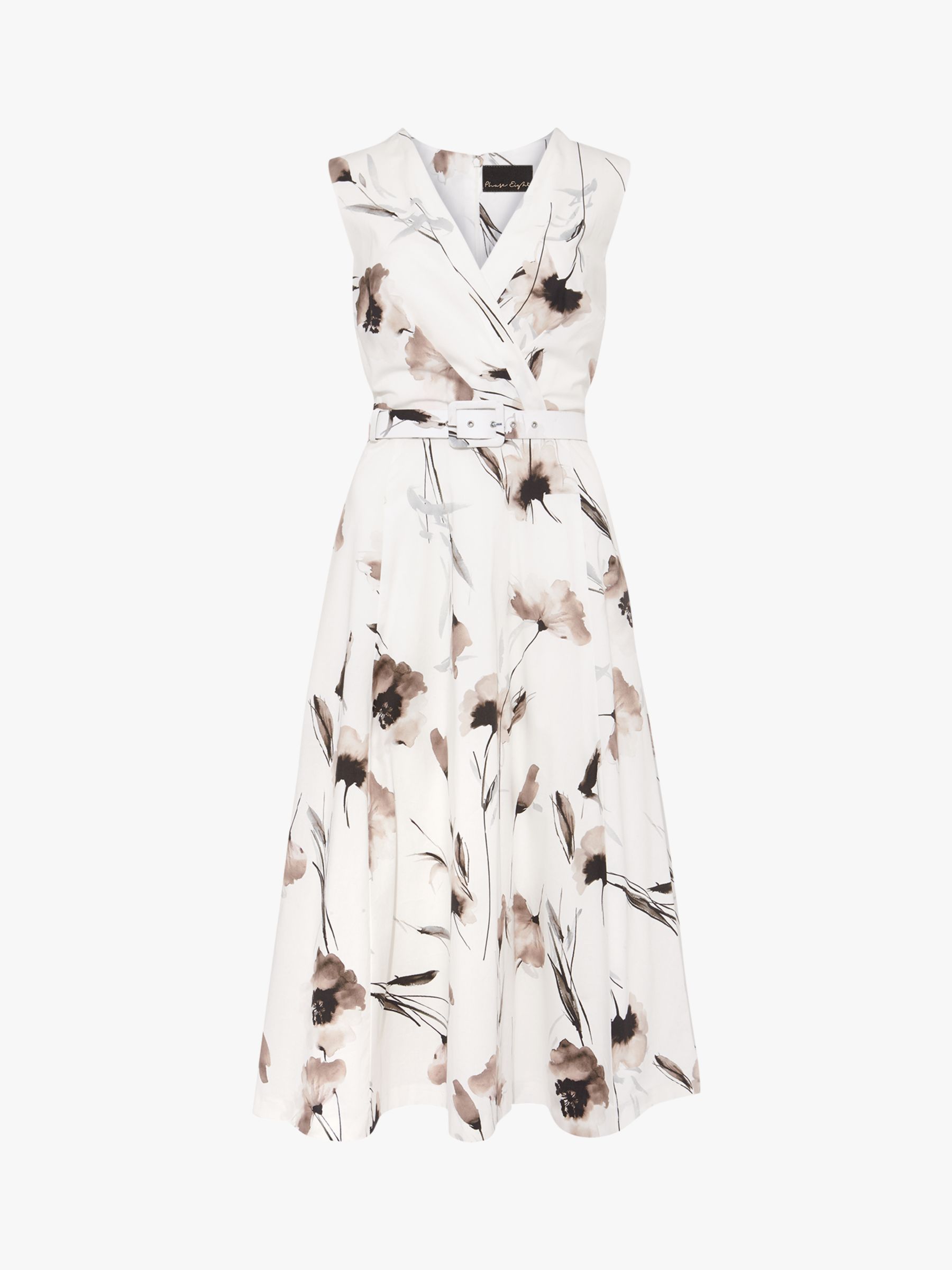 Phase Eight Rhiannon Dress, Ivory/Taupe, 10