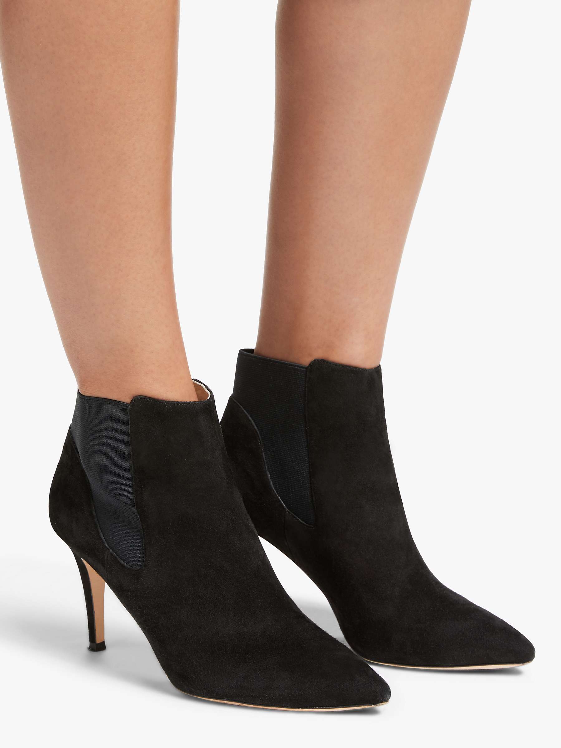 Boden Elsworth Pointed Toe Ankle Boots, Black at John Lewis & Partners