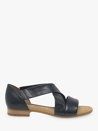 Gabor Sweetly Wide Fit Leather Flat Sandals