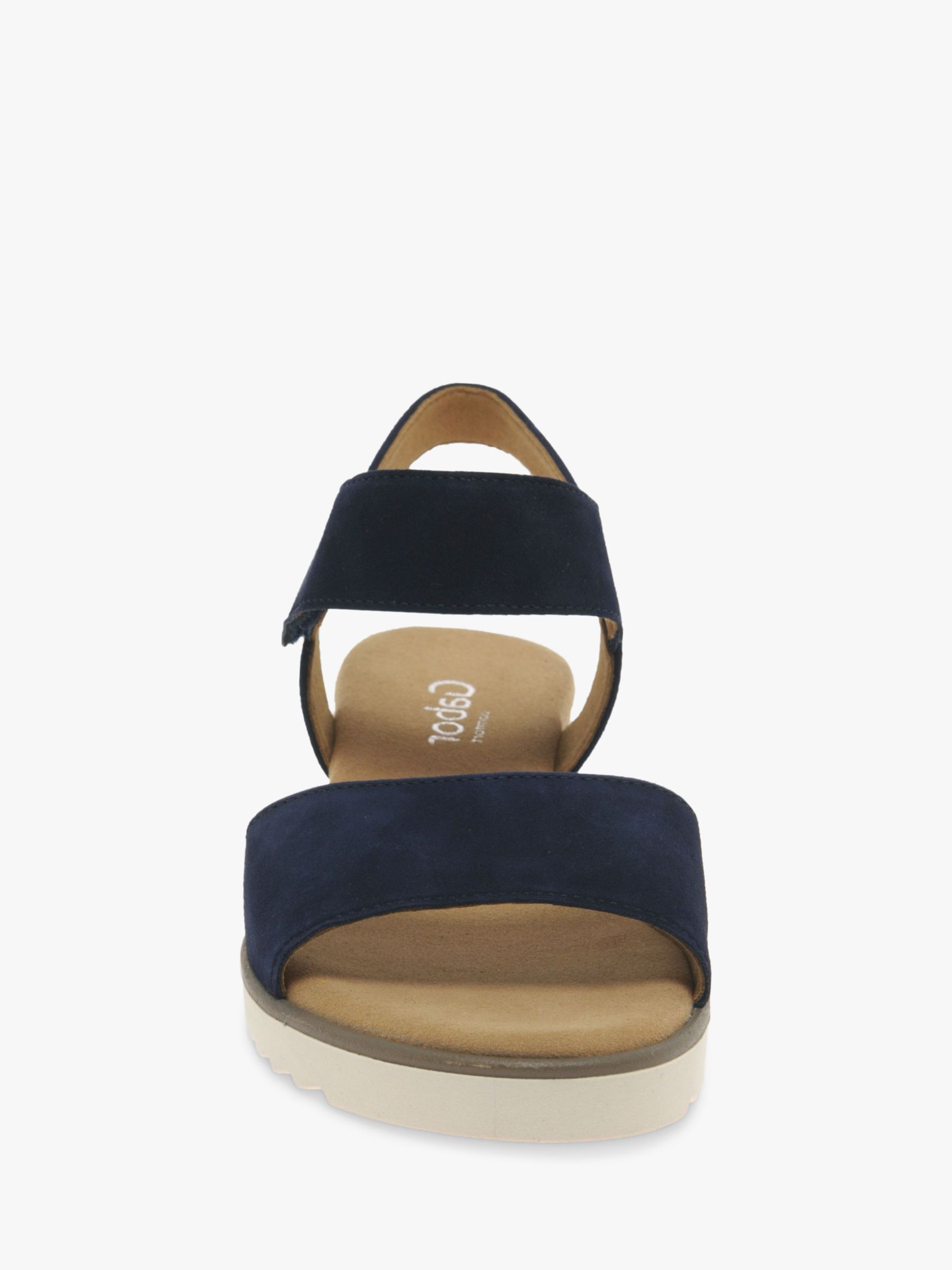 Gabor Raynor Suede Wide Fit Sandals, Blue at John Lewis & Partners