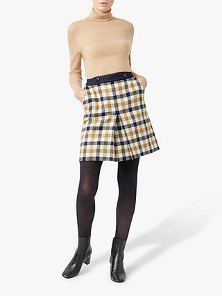 Hobbs Genevieve Check Wool Skirt, Multi