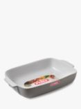 Pyrex Signature Ceramic Rectangular Roaster Oven Dish, Grey