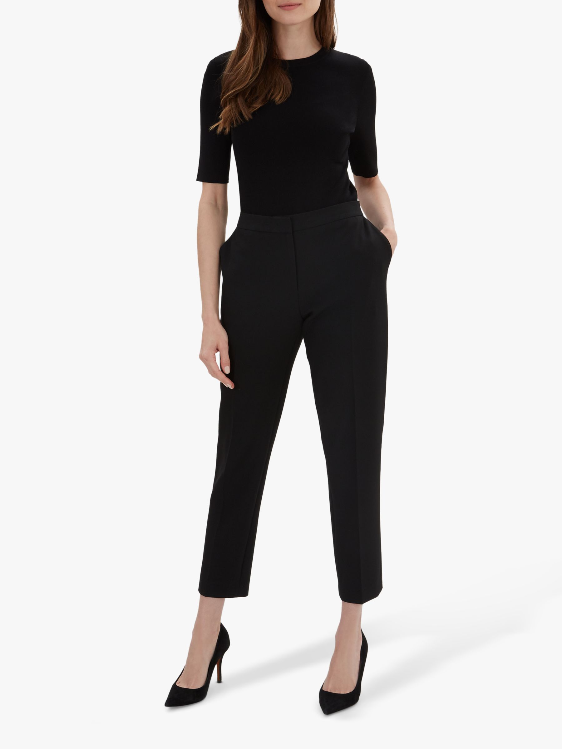 Jaeger 7/8's Stretch Tapered Trousers at John Lewis & Partners