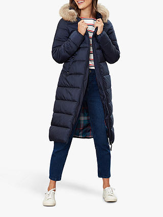 Joules Touchline Padded Coat With, Joules Womens Touchline Padded Hooded Coat With Removable Faux Fur Trim 12