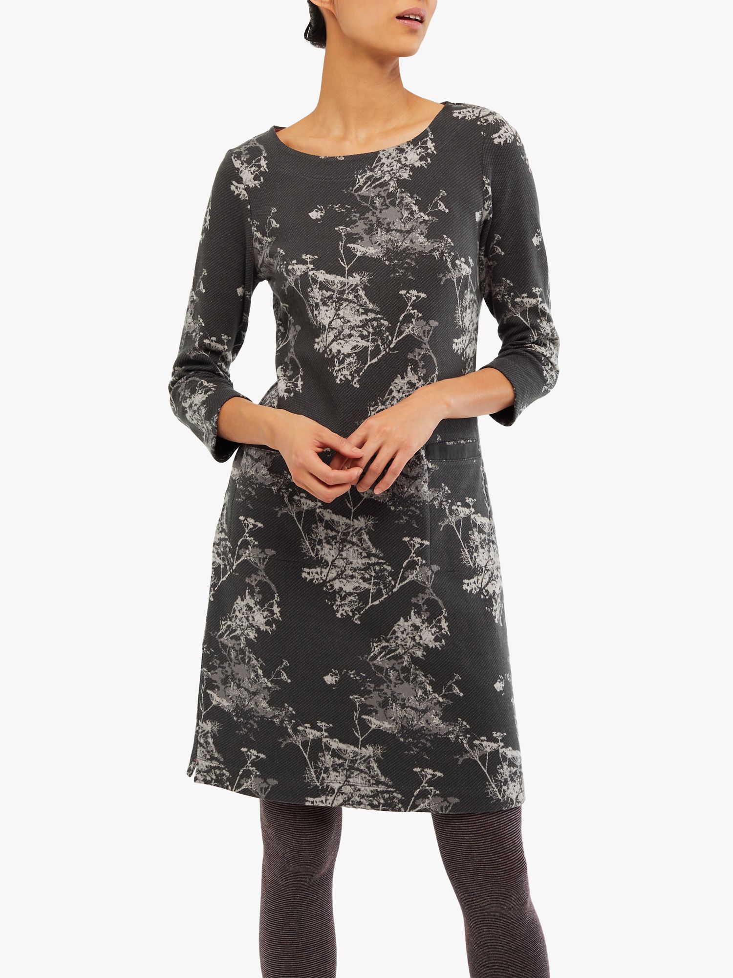 White Stuff Willow Jacquard Jersey Dress Rock Grey At John Lewis And Partners