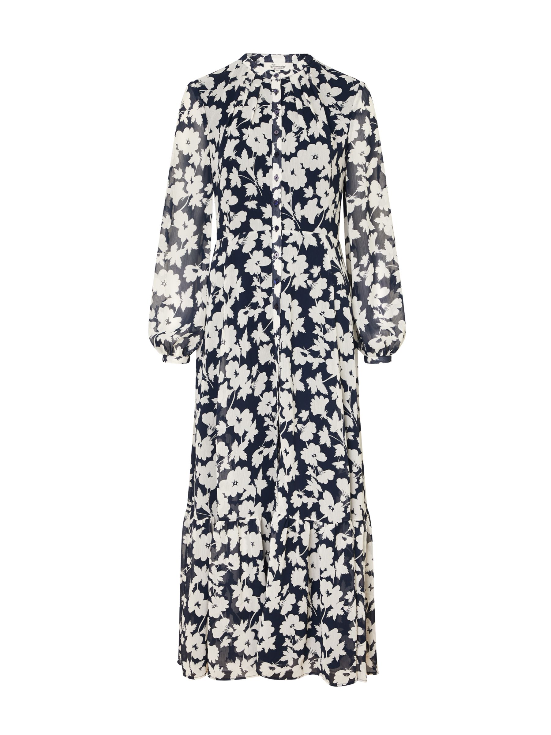 Somerset by Alice Temperley Floral Maxi Dress, Navy