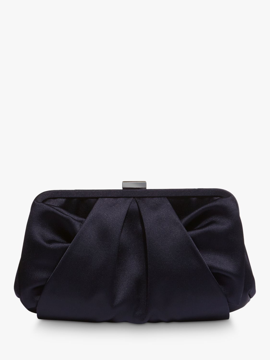 Phase Eight Alice Satin Bow Clutch Bag, Navy at John Lewis & Partners
