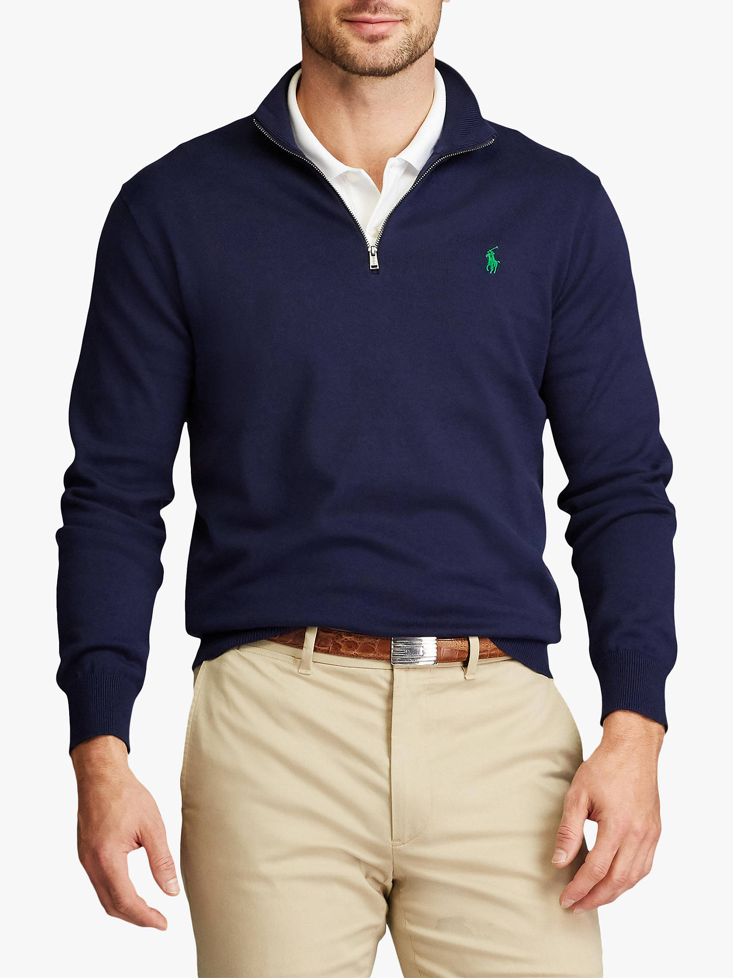 Polo Golf Ralph Lauren Pima Cotton Half Zip Sweatshirt at John Lewis ...