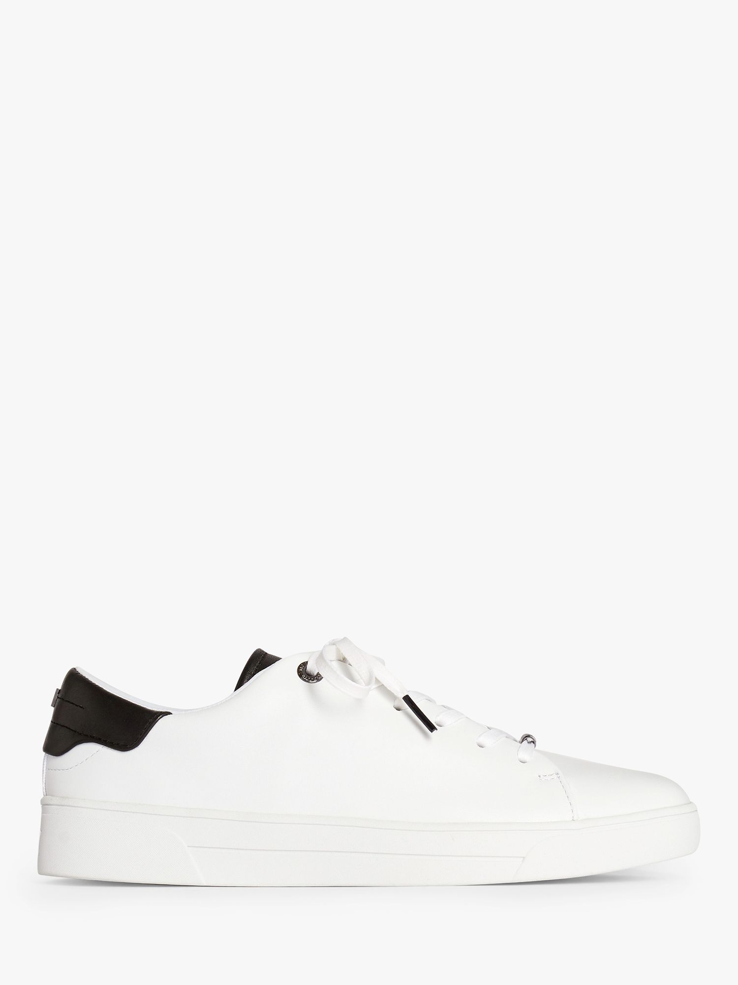 Ted Baker Zenib Leather Trainers, White/Black
