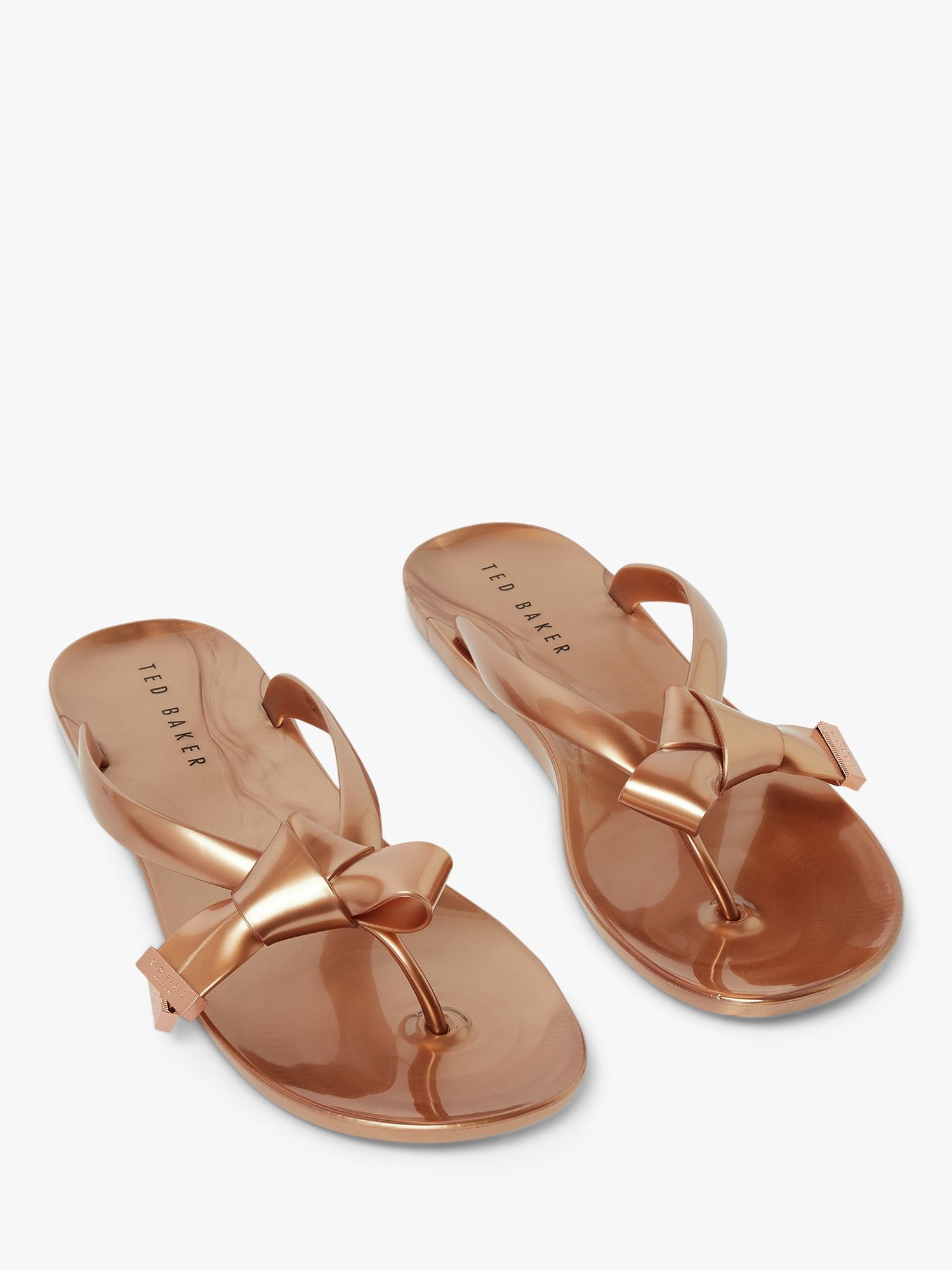 rose gold ted baker flip flops