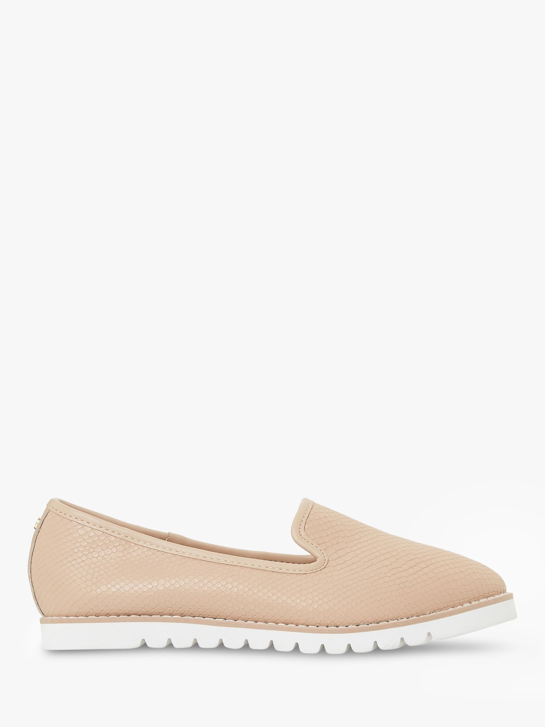 Dune Galleon Ridged Leather Loafers, Cappuccino