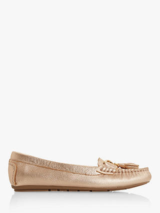 Dune Geena Tassel Moccasin Leather Loafers