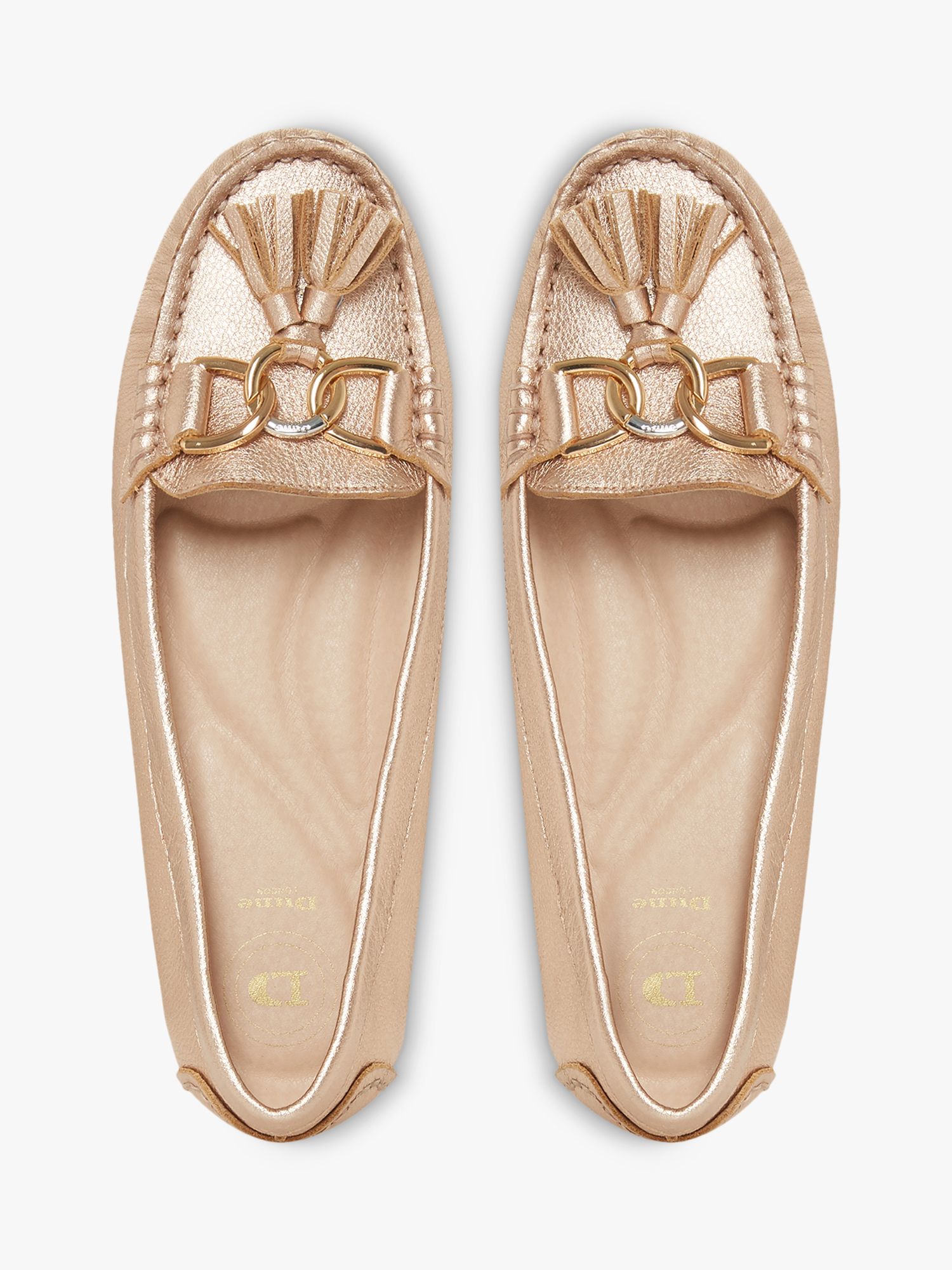 Dune Geena Tassel Moccasin Leather Loafers at John Lewis & Partners