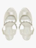 Dune Bridal Collection Miracle Satin Platform Embellished Sandals, Ivory