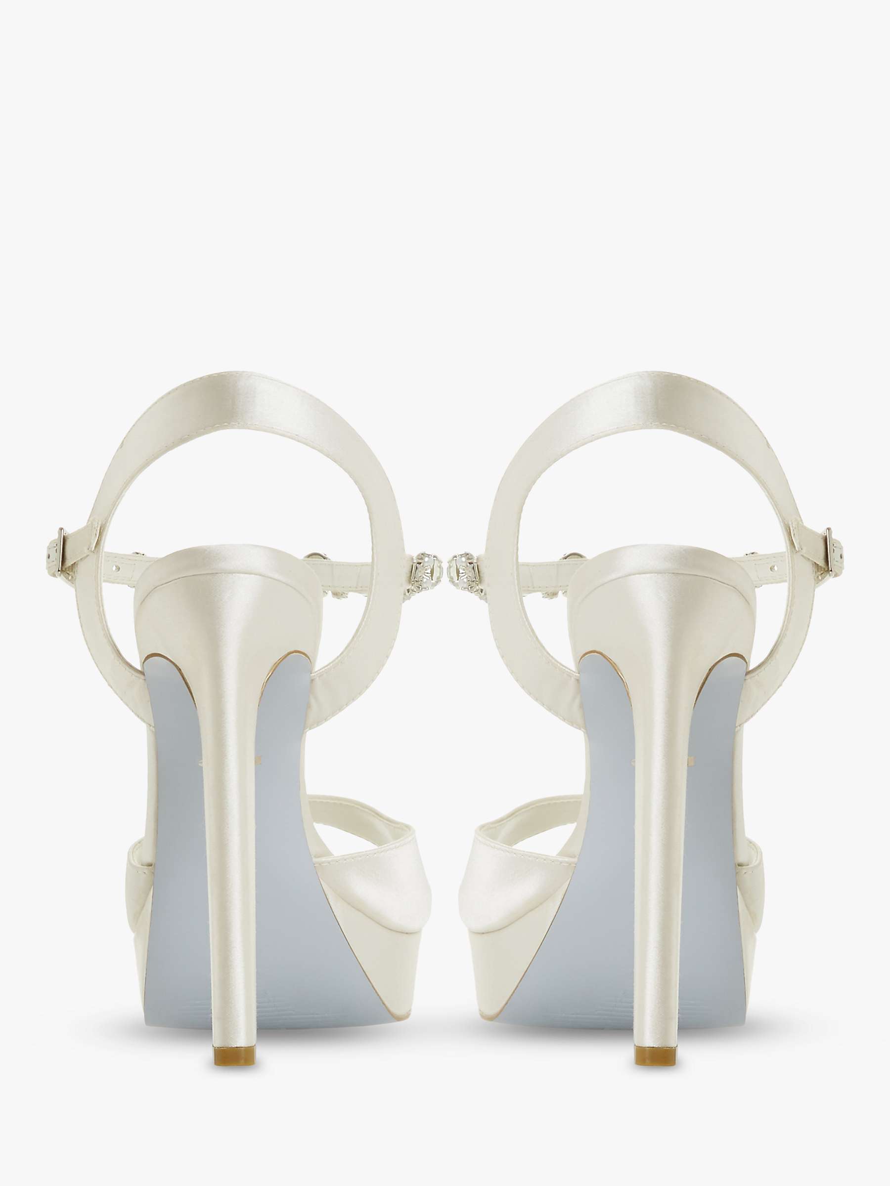 Buy Dune Bridal Collection Miracle Satin Platform Embellished Sandals, Ivory Online at johnlewis.com