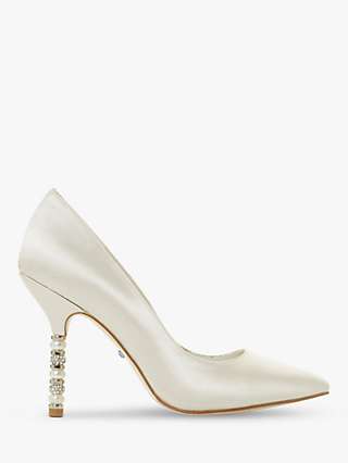 Dune Bridal Collection Bonds Embellished Stiletto Heel Court Shoes, Ivory
