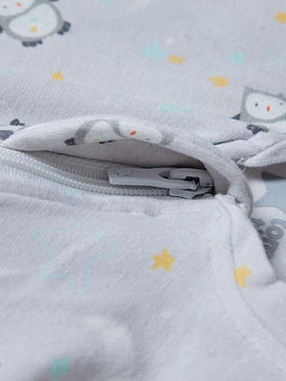 Tommee Tippee The Original Grobag Ollie Owl Print Newborn Snuggle Sleeping Bag, 1 Tog, Grey, 3-9 months
